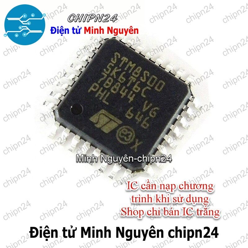 [1 con] (SOP) IC Dán STM8S005K6T6C LQFP-32 (SMD) (STM8S005K6T6 STM8S 005K6T6C)