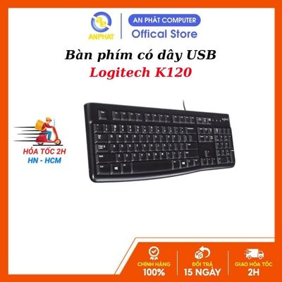 Bàn phím USB Logitech K120 (Đen) - Bảo hành 36 tháng