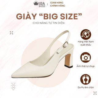 Giày Cao Gót Nữ MIIRA Dáng Slingback Mũi Nhọn, Giày Quai Hậu Cao Gót 5-7cm (tăng1size do phom nhỏ)