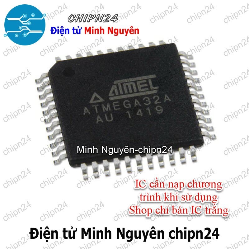 [1 con] (SOP) IC Dán ATmega32A-AU TQFP-44 (SMD) (ATmega32)