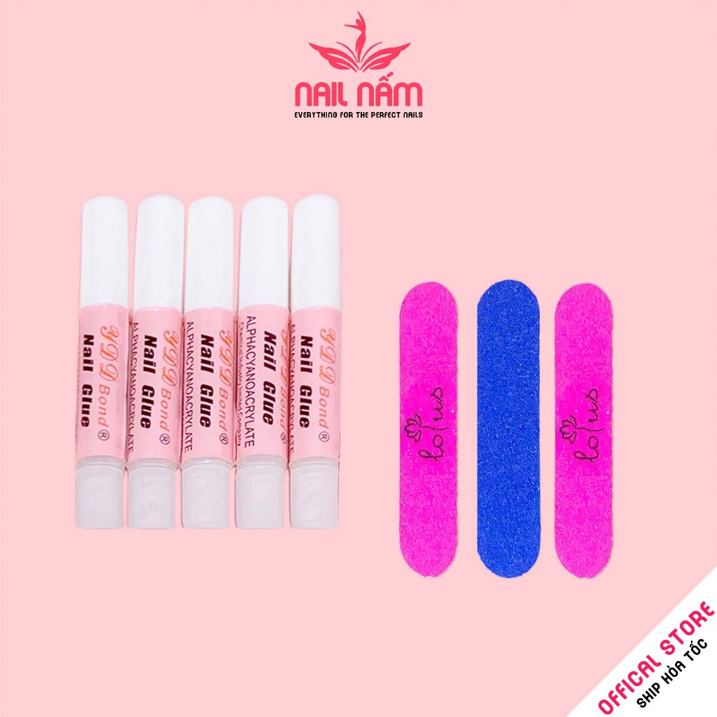 Combo 10 dũa móng tay, dũa mini nailbox Lotus