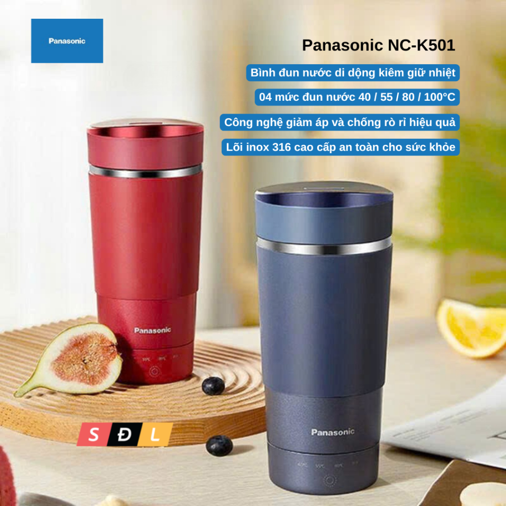 Bình đun siêu tốc Panasonic NC-K501 kiêm chức năng giữ nhiệt