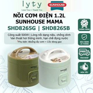 Nồi cơm điện 1.2L SUNHOUSE SHD8265B | SHD8265G