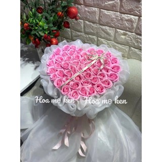  Bó hoa sáp 50 bông hình trái tim  Quà tặng sinh nhật Vlentine 14 2  