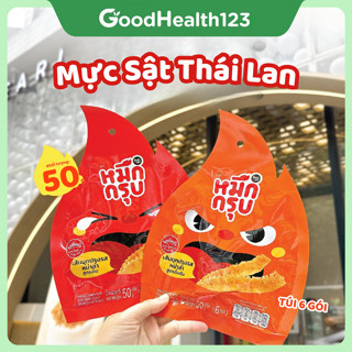 [Combo 2 vị] Mực Sật Thái Lan - Snack Konjac SunSu - Cay tê, Giòn Sật - Bịch 6 gói 50g