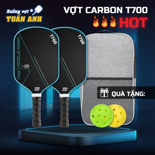 [HỎA TỐC] Vợt Pickleball Carbon T700 Siêu Nhám, Kiểm Soát Bóng Tốt 16mm - Mua 2 Tặng Kèm Túi Đựng + Bóng