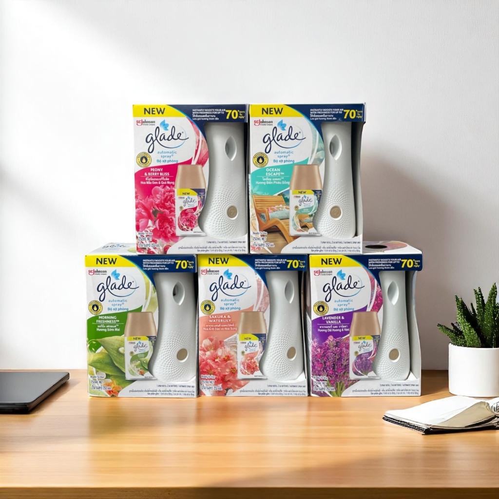  Máy Xịt Thơm Phòng Tự Động Glade Thái Lan Và Lõi Hương Thay Thế  Đủ 09 Mùi  