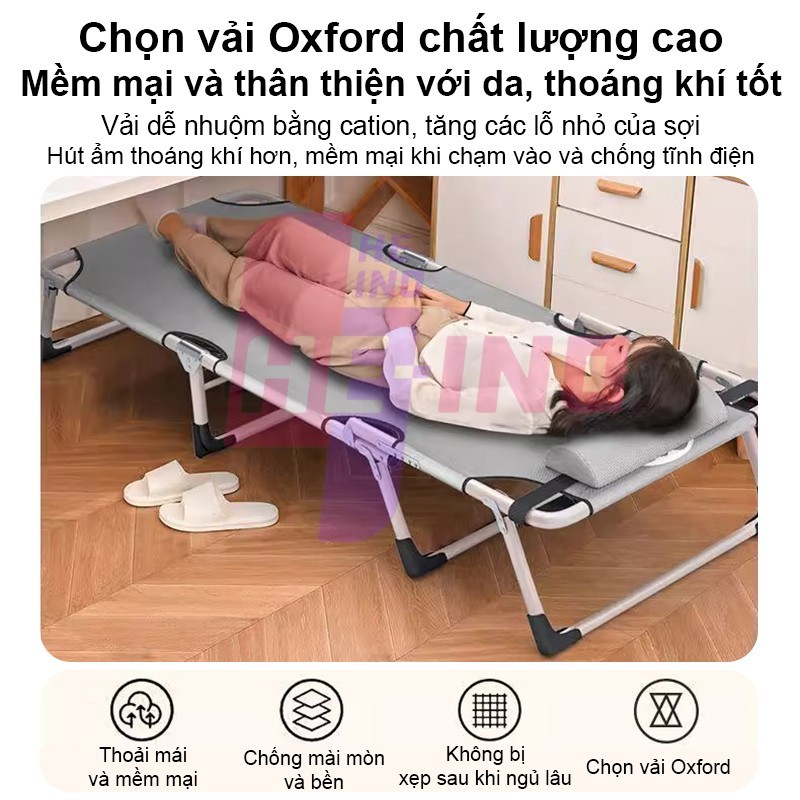 HENIO Giam40% Giường gấp đơn tiện lợi cho văn phòng nghỉ trưa giường xếp dã ngoại | BigBuy360 - bigbuy360.vn
