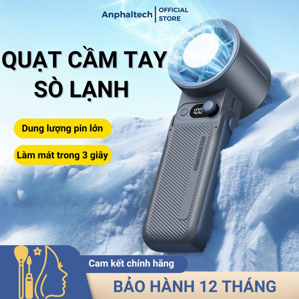 Quạt Cầm Tay Sò Lạnh JF-168, Quạt Cầm Tay Gấp Gọn, Sò Làm Lạnh Siêu Nhanh, Tốc Độ Gió Mạnh, Pin Trâu, Hoạt Động Êm Ái | BigBuy360 - bigbuy360.vn