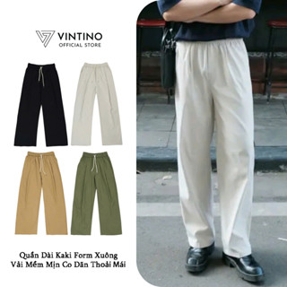 Quần Dài Kaki VINTINO Form Xuông Cạp Chun Vải Mềm Mịn Thoáng Mát QBK02