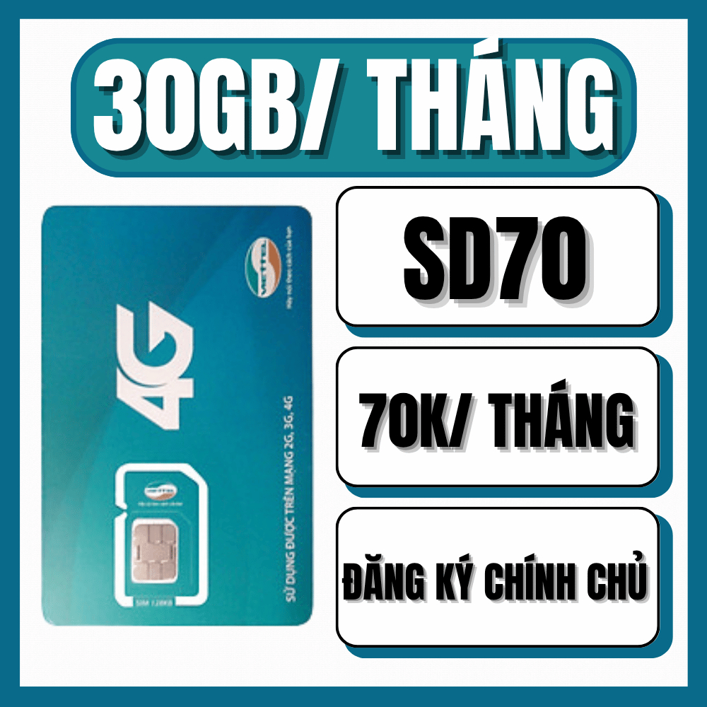 SIM Viettel 5G Miễn Phí Gọi Nội Mạng + Ngoại Mạng Dùng Siêu Rẻ Vói Gói Mạng V90B - Giá MầM Non