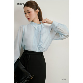 Áo sơ mi nữ tay dài RUZA công sở thiết kế thanh lịch sang trọng ADF316