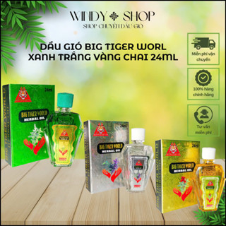 DẦU GIÓ {1 CHAI} DẦU XANH TRẮNG VÀNG BIG TIGER WORLD CHAI 24ML