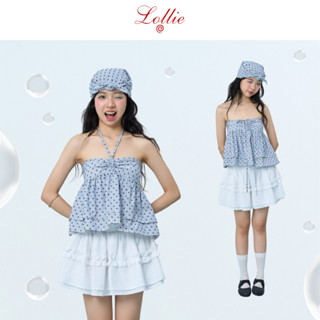 LOLLIE STUDIO - Áo quây kẻ dệt chấm bi nổi mặc 2 kiểu Nara Top TKA444