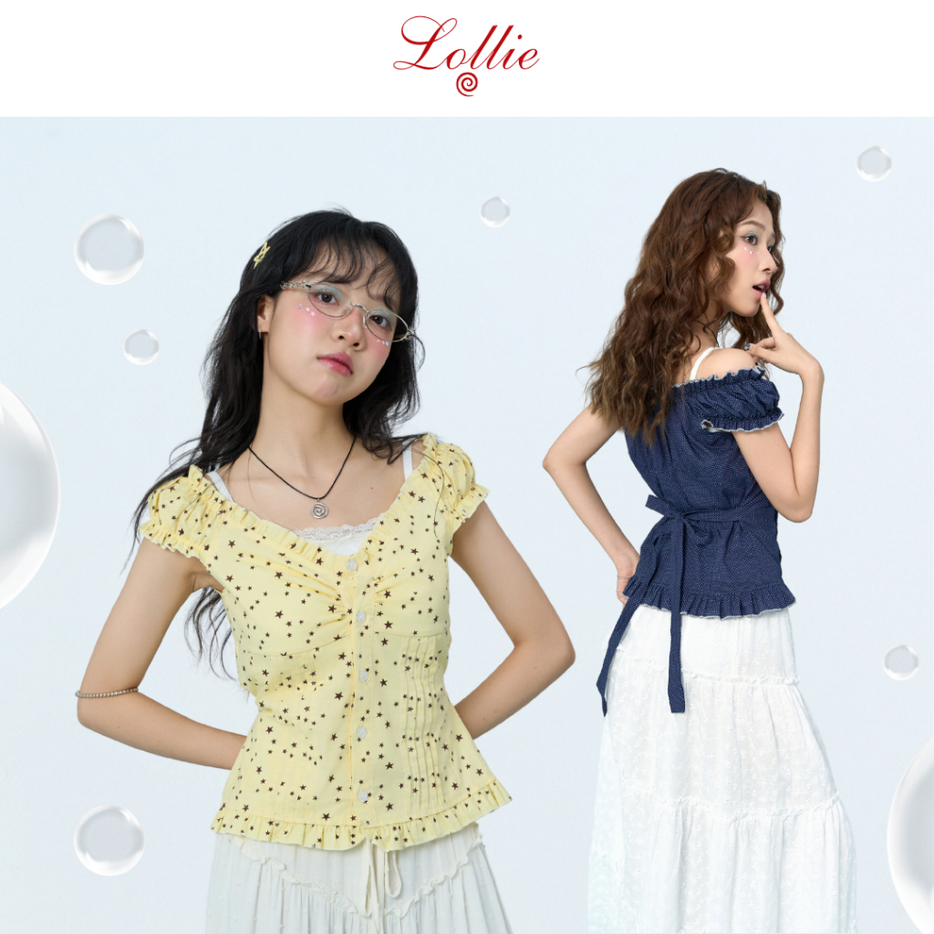 LOLLIE STUDIO - Áo kiểu xếp li buộc nơ lưng Izumi Top TKA447