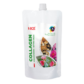 Bộ Sản Phẩm Kem Dập Duỗi, Dập Uốn Collagen NICE Giúp Định Hình Tóc Dễ Dàng Dành Cho Salon Tóc