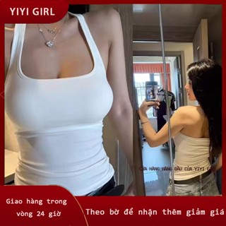 Áo Croptop Dây Choàng Cổ Kiểu Yếm Ôm Hở Lưng Belle Halter Top YIYI GIRL