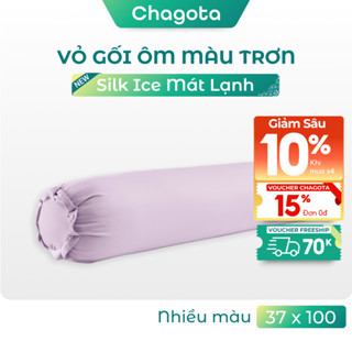 Vỏ gối ôm Lụa Silk Ice mát lạnh Chagota Bedding 35x100cm cao cấp thoáng khí kháng khuẩn