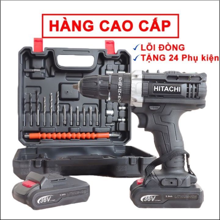 Máy khoan Pin Hitachi 36V .Máy Khoan Búa Dùng Pin Chất Lượng Cao Hitachi 36V 2 Pin .