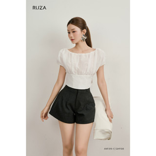 Áo kiểu nữ tay dài RUZA công sở thiết kế thanh lịch sang trọng ANF319