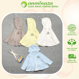 [Chính hãng] AMI0223 - Áo Khoác Thu Đông Bé Gái Anminaza Vải Cotton Mềm Mại