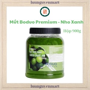 Mứt BODUO Premium Nho Xanh - Hộp 900gram - 35% Nho Xanh