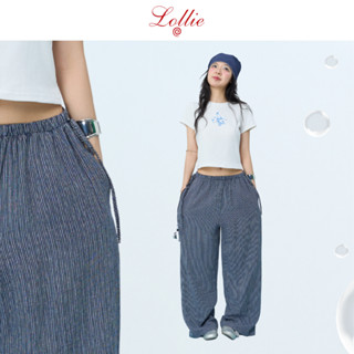 LOLLIE STUDIO - Quần ống rộng nơ hông linen culottes Lolliemade TKQ48 quần trắng ống xuông thiết kế thoải mái năng động