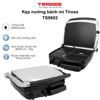 Kẹp nướng điện đa năng Tiross TS9652 - Hàng chính hãng
