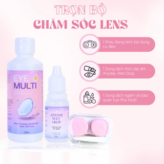 [Combo ưu đãi] Bộ sản phẩm chăm sóc và bảo quản cần thiết dành cho kính áp tròng