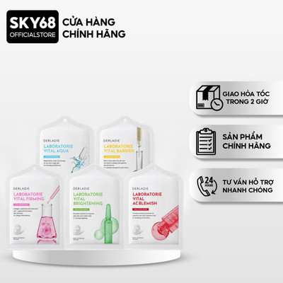 Combo 5 Mặt Nạ Phục Hồi Bảo Vệ Da Derladie Laboratorie Vital 30ml