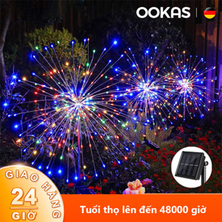 OOKAS Đèn LED pháo hoa trang trí năng lượng mặt trời 8 chế độ nháy , 60-120-150 led đèn