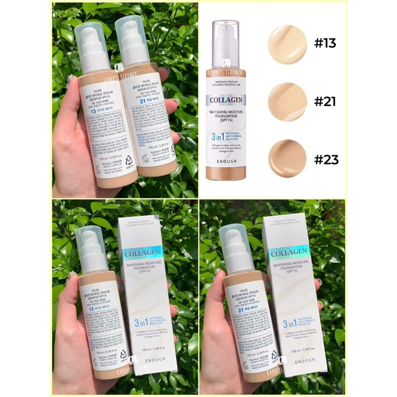KEM NỀN COLLAGEN 3IN1 ENOUGH COLLAGEN 3IN1 FOUNDATION 100ML