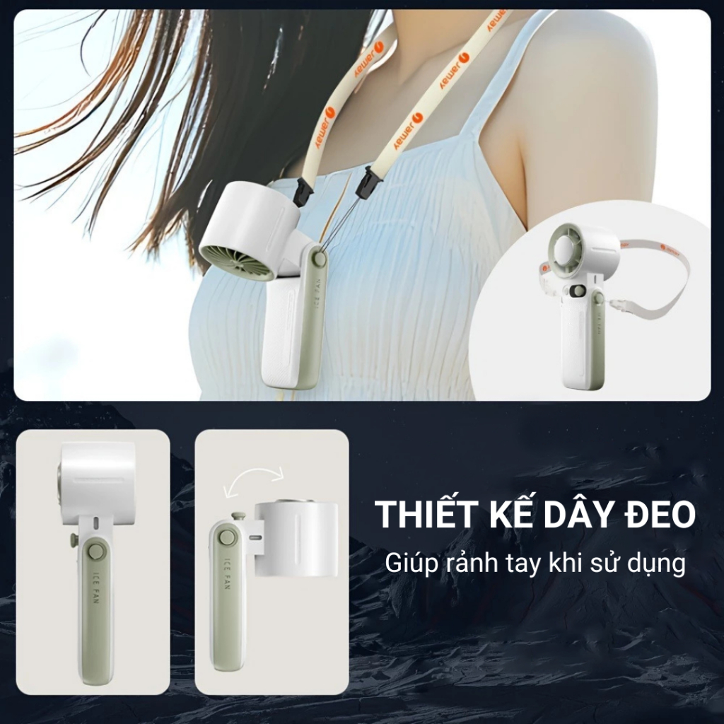 Quạt Cầm Tay Sò Lạnh JF-168, Quạt Cầm Tay Gấp Gọn, Sò Làm Lạnh Siêu Nhanh, Tốc Độ Gió Mạnh, Pin Trâu, Hoạt Động Êm Ái | BigBuy360 - bigbuy360.vn