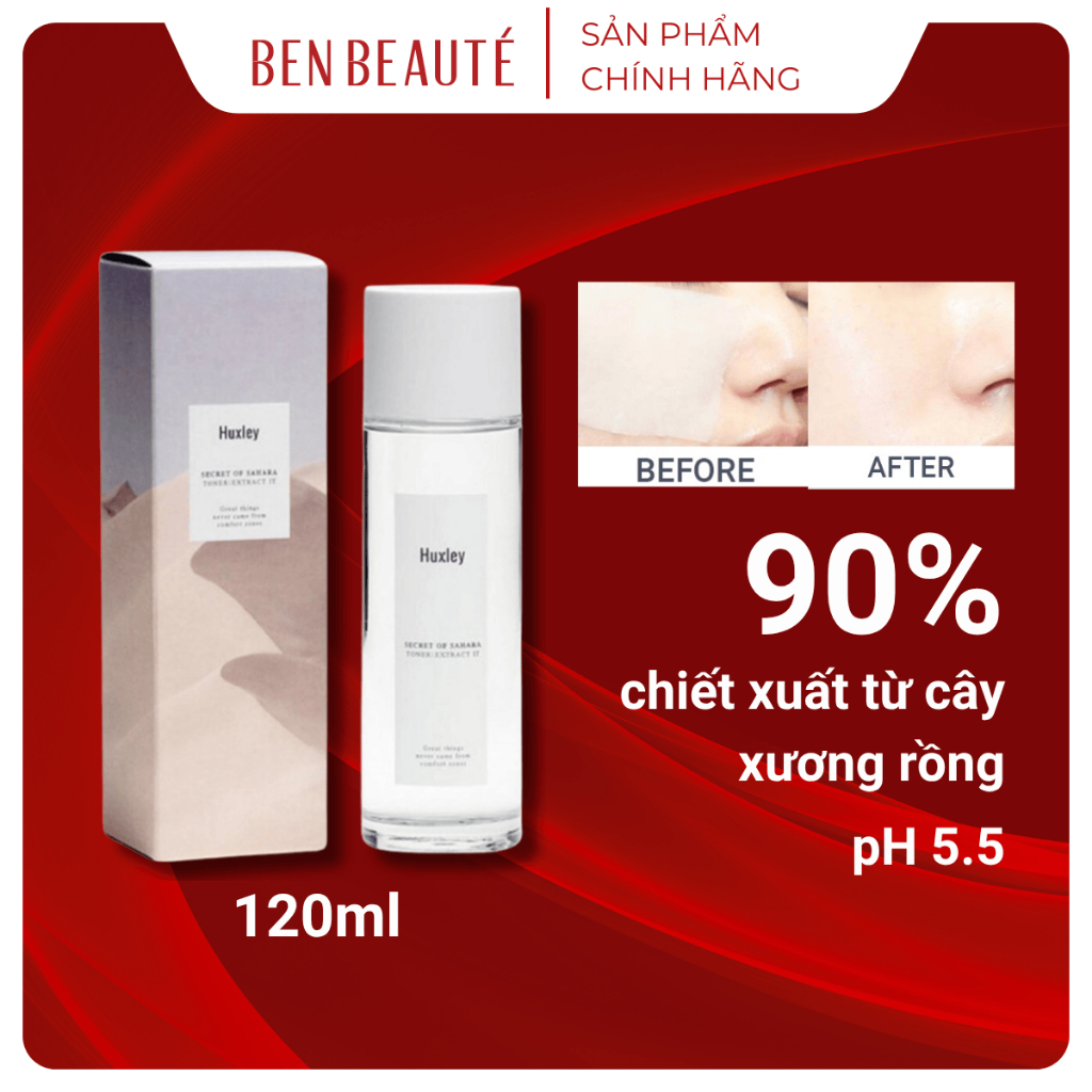 Toner Chiết Xuất Xương Rồng Huxley Secret Of Sahara Toner Extract It 120ml