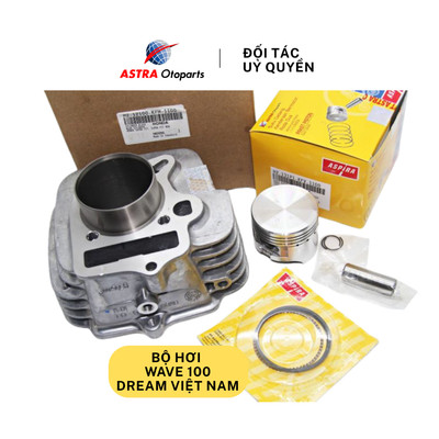 Bộ hơi (xy lanh) kèm piston + sec măng Aspira cho Honda Wave 100/Dream Việt Nam mã H2-121P0-KFM-1100