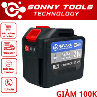   Mua 2 Tặng Sạc  Pin 20 Cell Navara cho máy khoan chân pin phổ thông Makita M21 có đèn báo dung lượng 