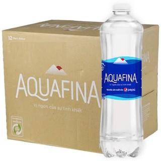  AMMY FOOD - Thùng 12 chai nước uống đóng chai Aquafina 1,5l của PEPSICO  Lavie 1,5l 