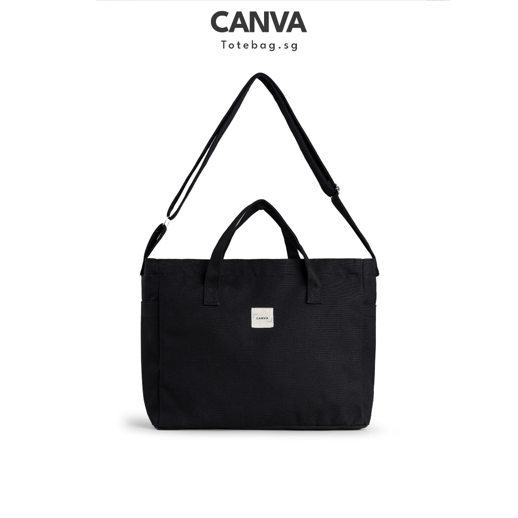 [hàng có sẵn, giao hàng mỗi ngày] Túi đeo chéo vải bố canvas 2 lớp, đứng form, GANGNAM - túi vừa A4, laptop