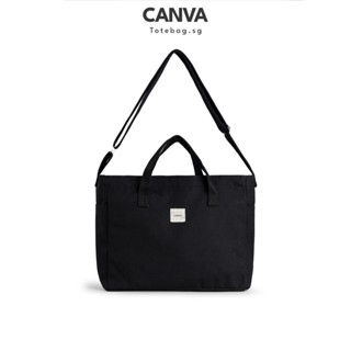 [hàng có sẵn, giao hàng mỗi ngày] Túi đeo chéo vải bố canvas 2 lớp, đứng form, GANGNAM - túi vừa A4, laptop