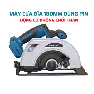 Máy cưa đĩa MAKITEC 180mm dùng pin phổ thông 18-21V, máy cưa gỗ không dây, động cơ không chổi than