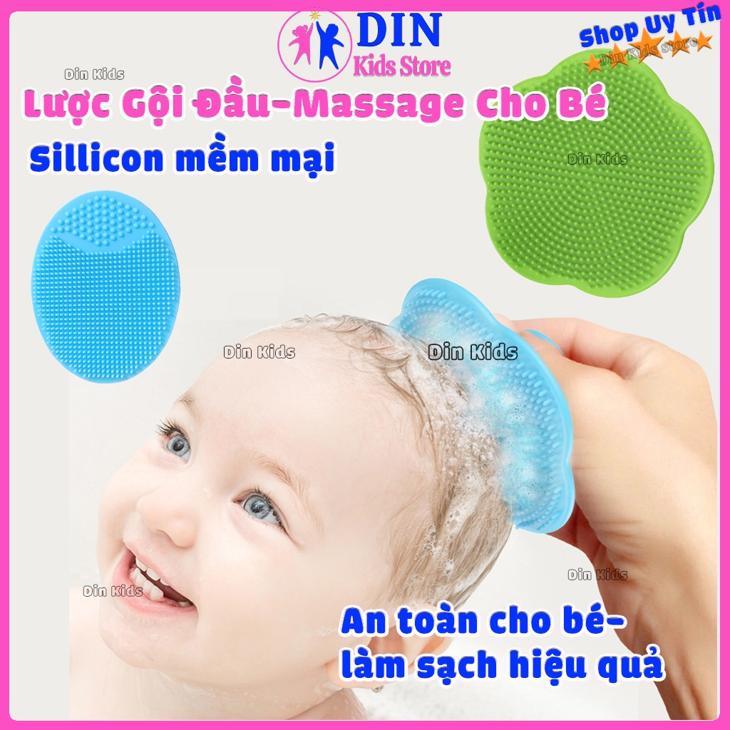 Lược gội đầu,Mút Tắm, Bông Tắm,Lược gội đầu Cho Bé