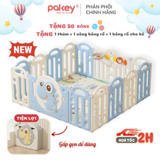 [HỎA TỐC 2H] Quây Cũi Nhựa Gấp Gọn PAKEY +TẶNG Thảm + Bóng + Giỏ, Bảo Hành Trọn Đời Quây Nhựa Chắc Chắn Cao 60cm