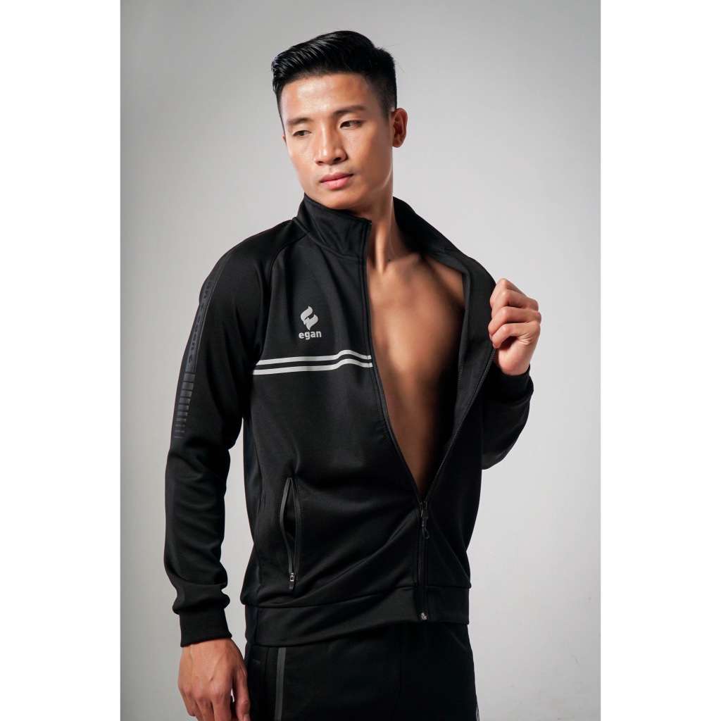 EGAN - Áo khoác Egan BORIS 02  - ĐEN, Vải thun mềm mịn, chống nhăn, co giãn tốt AKE-BRS2-DEN