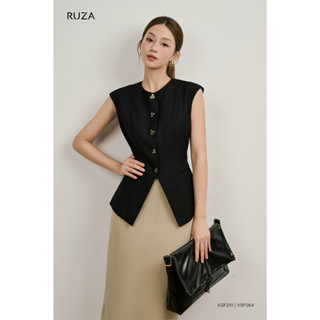 Áo kiểu Gile nữ RUZA phong cách công sở tôn dáng chuẩn thanh lịch KGF250 KGF251