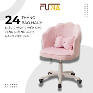  Ghế Vương Miện Thiết Kế Nỉ Nhung Cao Cấp Kèm Gối Nơ Tinh Tế Phù Hợp Cho Bàn Makeup và Làm Nail Sang Trọng. 