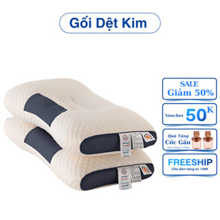 Gối Dệt Kim Cao Cấp Didooglt Chống Ngáy Hỗ Trợ Giảm Mỏi Cổ Vai Gáy Lõi Bông Giúp Ngủ Ngon Hơn