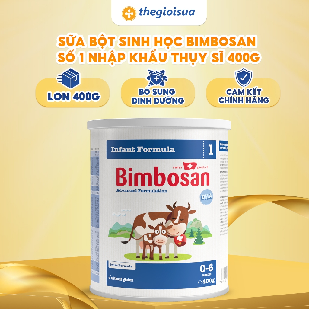 Sữa bột sinh học Bimbosan số 1 nhập khẩu Thụy Sĩ 400g