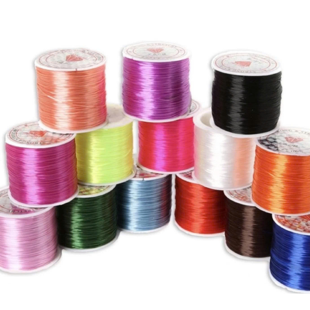 Dây chun lụa xâu vòng đá xỏ vòng tay 0.8mm 60m - Loại siêu bền - Giá sỉ - Xâu vòng đá chuỗi hạt phon