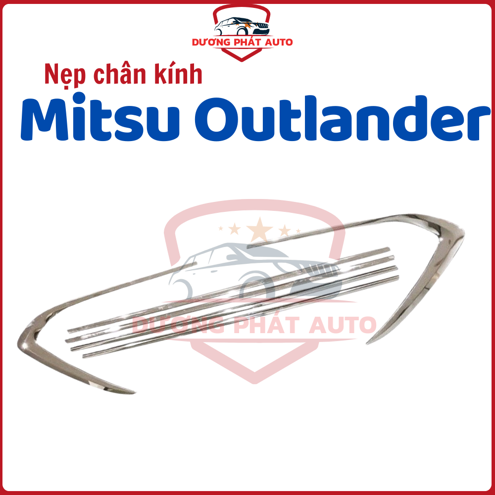 Nẹp viền chân kính, cong kính xe Mitsubishi Outlander 2018- 2025