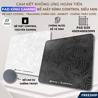 Pad Kính Gaming Bề Mặt Control Attack Shark CM05 Lót Chuột Bề Mặt Kính Cường Lực 9H, Chuyên Game FPS